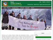 Tablet Screenshot of climatenepal.org.np